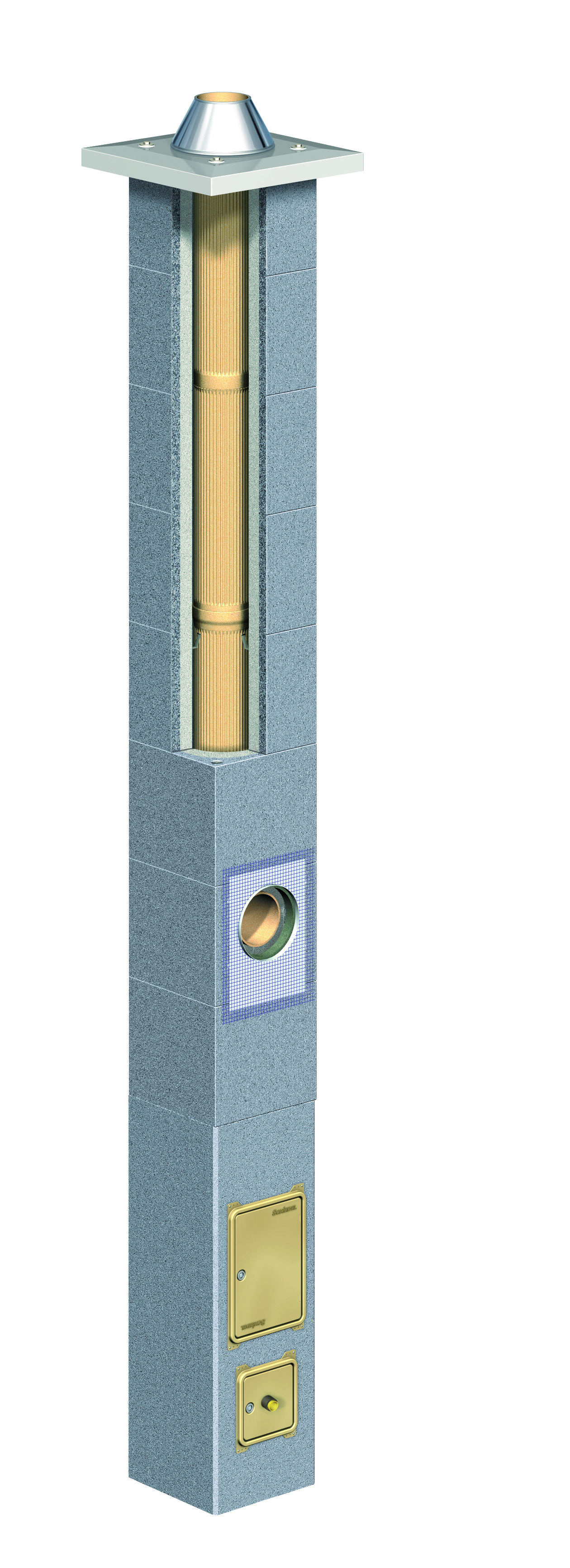 Schiedel Absolut viengubas kaminas 140 mm Schiedel Absolut viengubas kaminas 140 mm